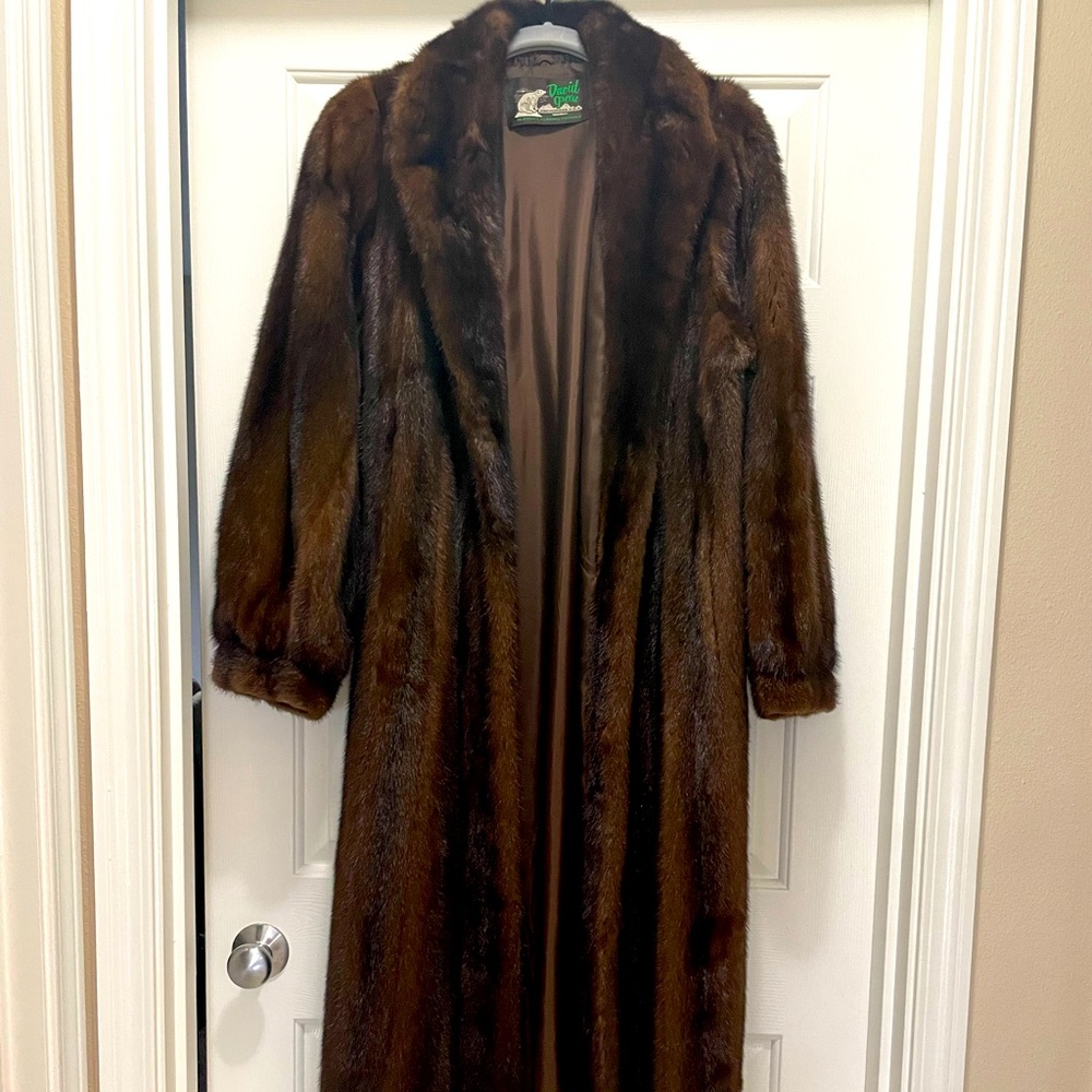Beautiful David Green Full Length Mink Coat